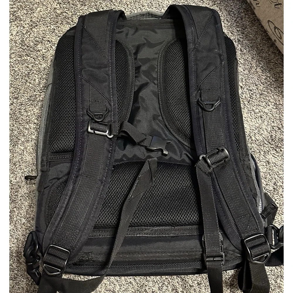 EBags Gray Laptop Backpack Soft Case Travel Business Bag Orange Lining